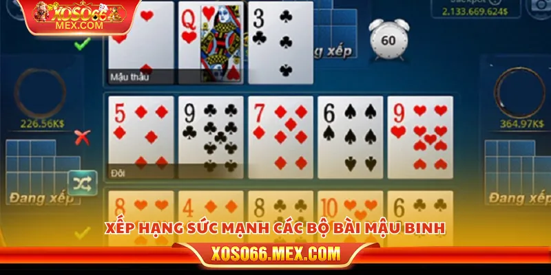 Xếp hạng sức mạnh các bộ bài mậu binh